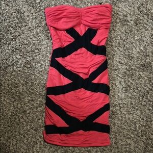 B Darlin Pink Strapless Bodycon Dress for Night Out